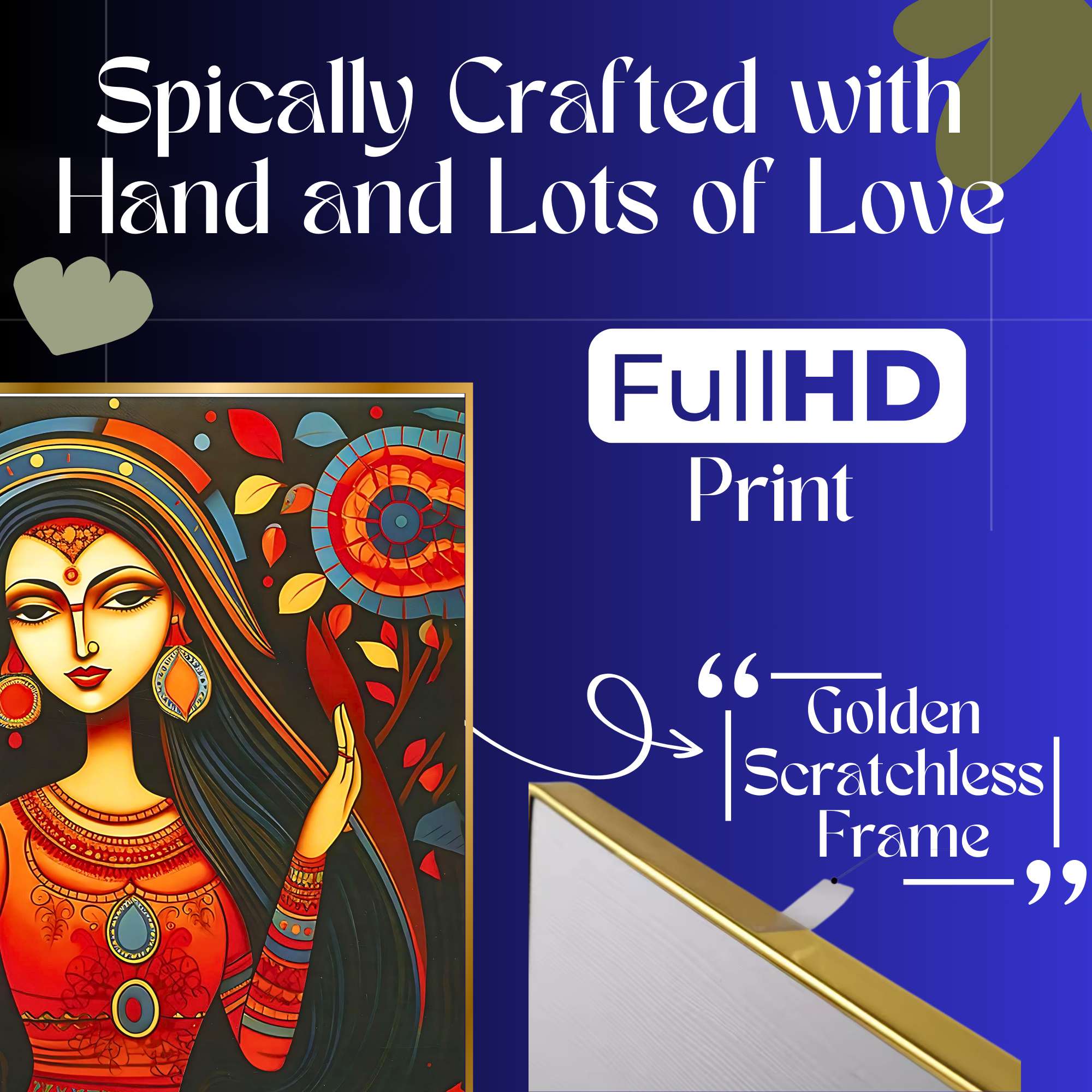 Set of Six Wall Paintings for Wall Dacoration Golden Framed Wall Paintings for Living Room & Bedroom Wall Art for Home Decoration & Office Wall Décor (13x10 inch CH-GD6-2) - Image 4